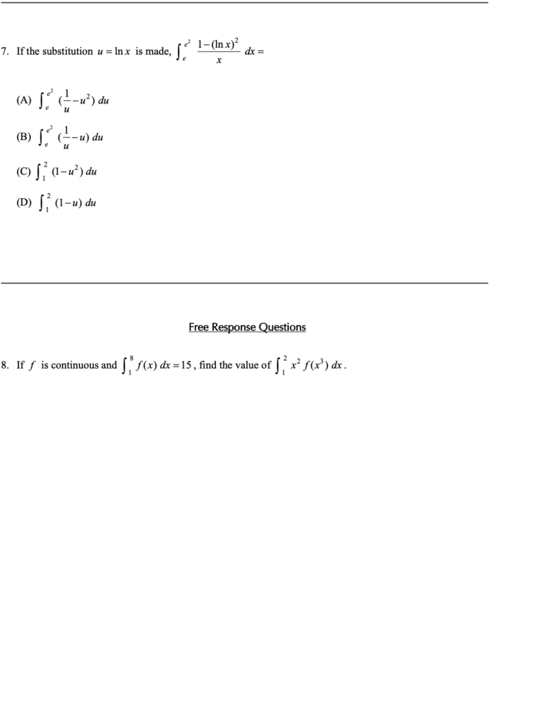 Integration by Substitution in Integration